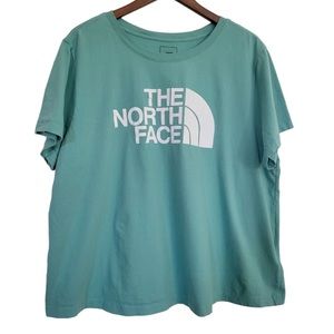The North Face Shirt Womens 3X Green Plus Size Half Dome Graphic SS Tshirt.